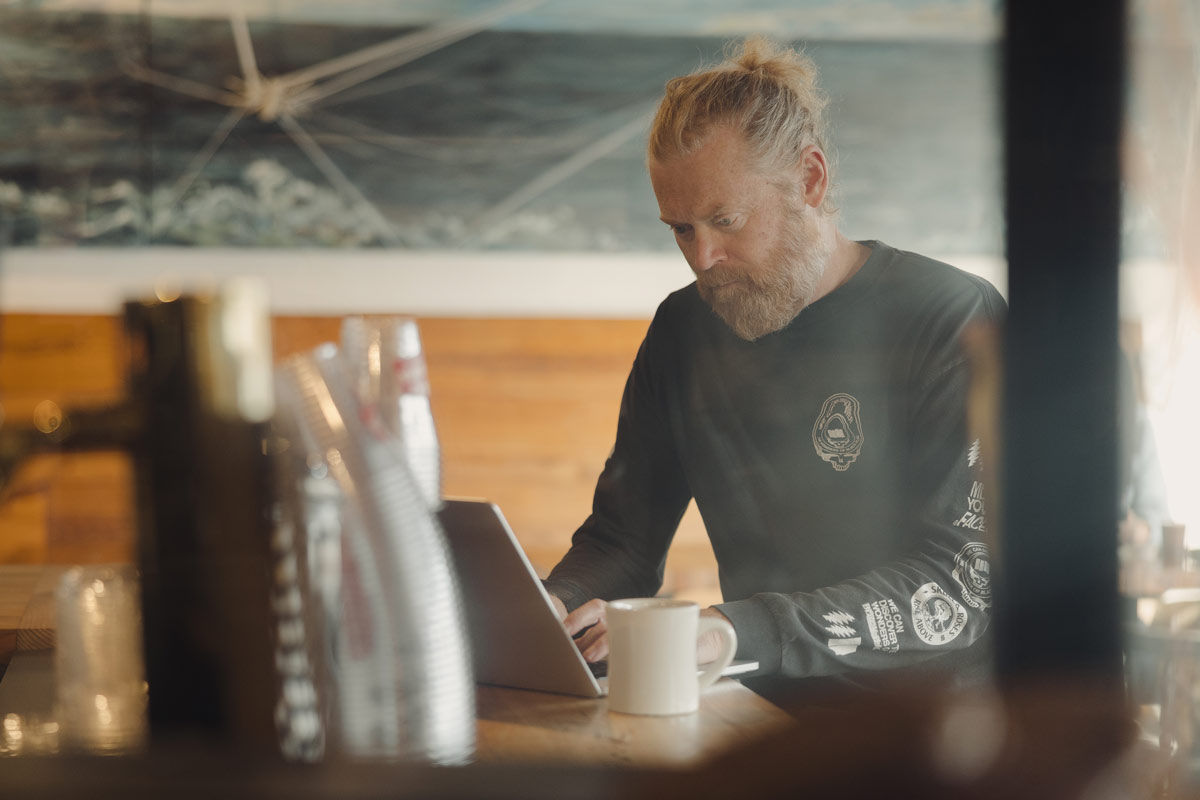Shawn Young working at a coffee shop in Virginia Beach Shawn Young