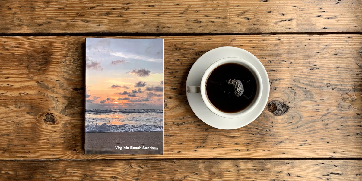 Virginia Beach Sunrises book coffee