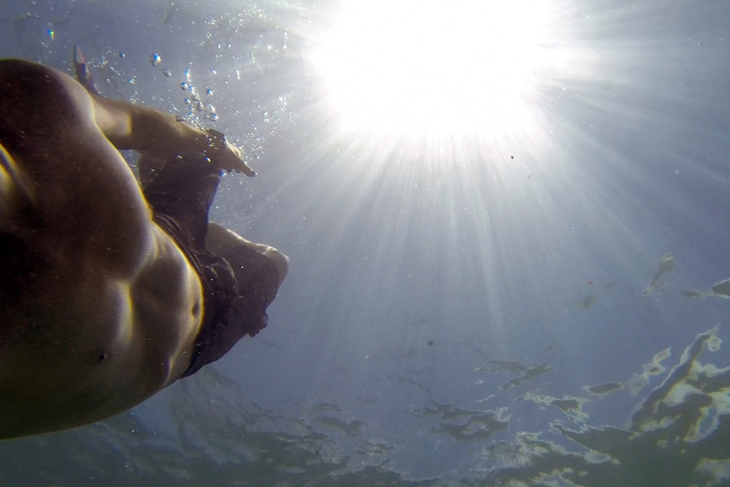 Snorkeling near Three Tables, North Shore, Oahu, Hawaii