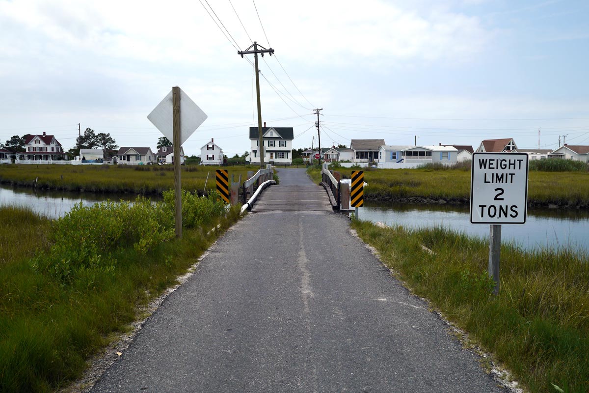 Small vehicle bridge on Tangier Island