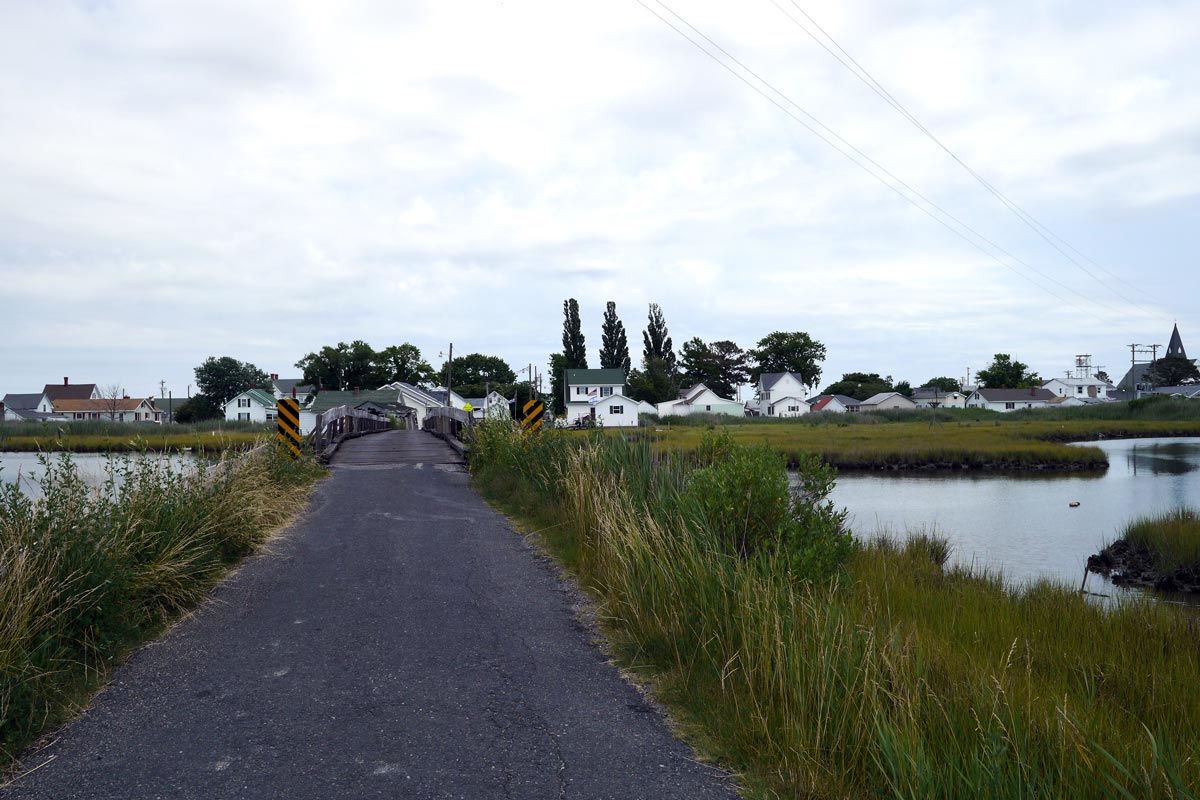 Tangier Island golf cart bridge